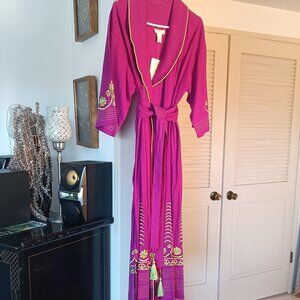 RARE Soft Surroundings Purple Linen Robe, S, NWT